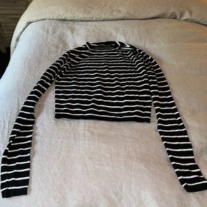 brandy melville cropped cotton long sleeve